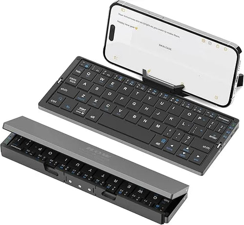 UltraSlim Wireless Folding Keyboard with Magnetic Stand