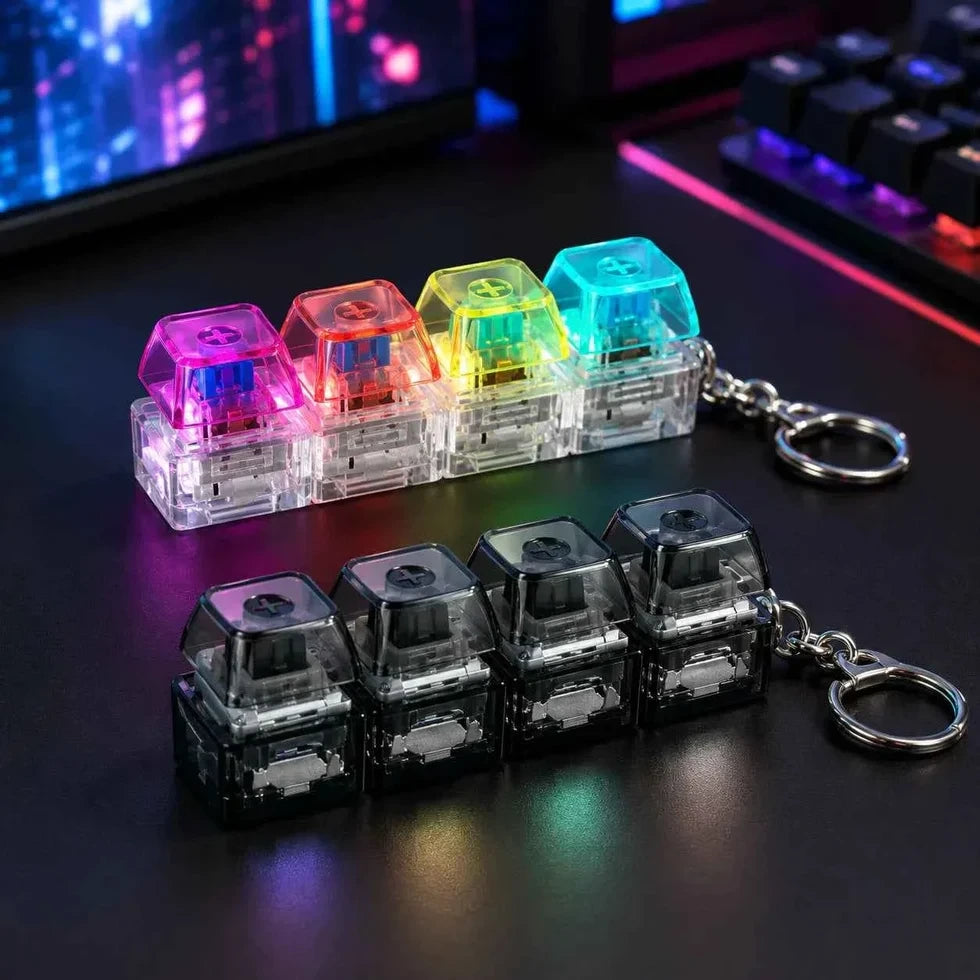Keyboard Fidget Stress Relief Keychain for Kids & Adults