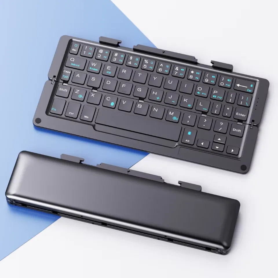 UltraSlim Wireless Folding Keyboard with Magnetic Stand