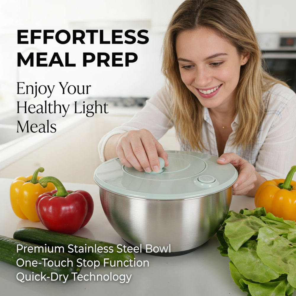 Salad Spinner Quick Drying Vegetable Dehydrator with Non Slip Base