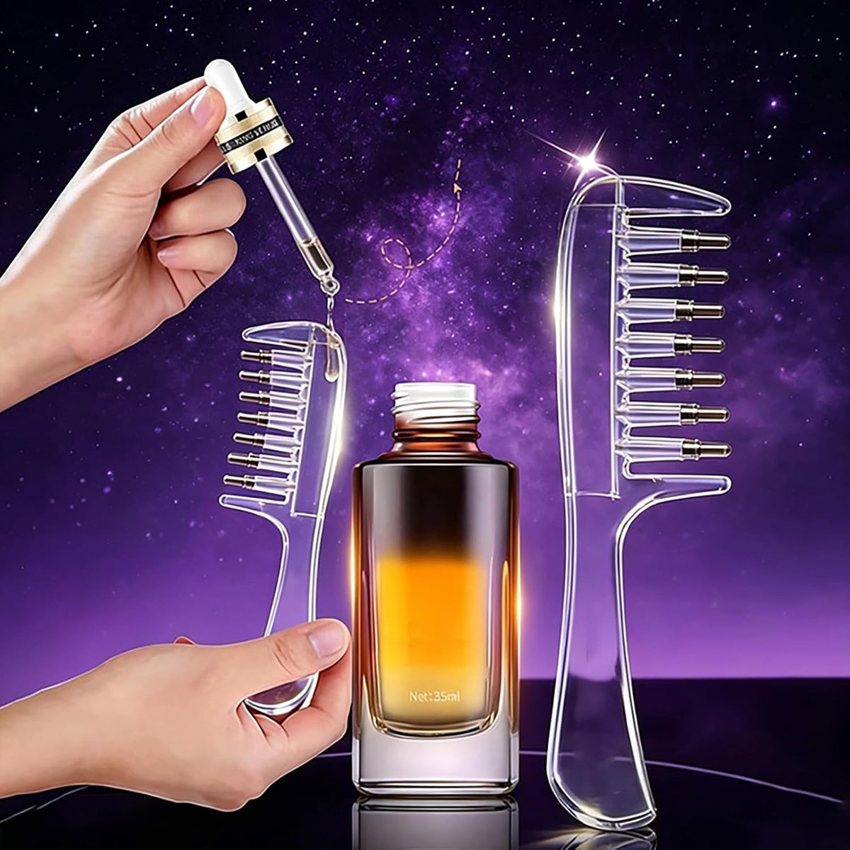 Scalp Essential Oil Comb & Serum Applicator
