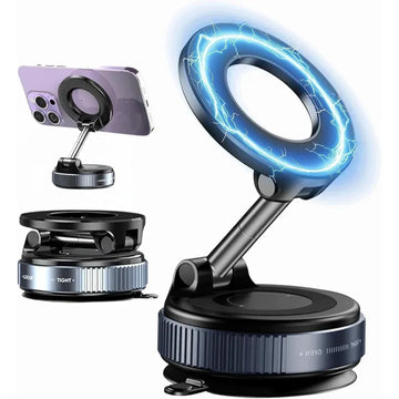 MagSafe Magnetic Phone Holder Metal – 360° Adjustable Stand for Car, Home & Travel
